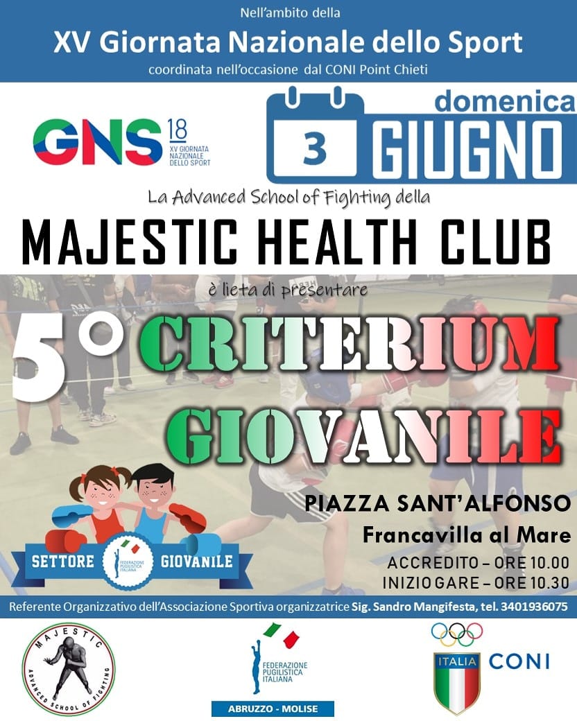 Locandina criterium 3 giugno 2018